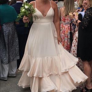 Fame and partners light pink tiered dress